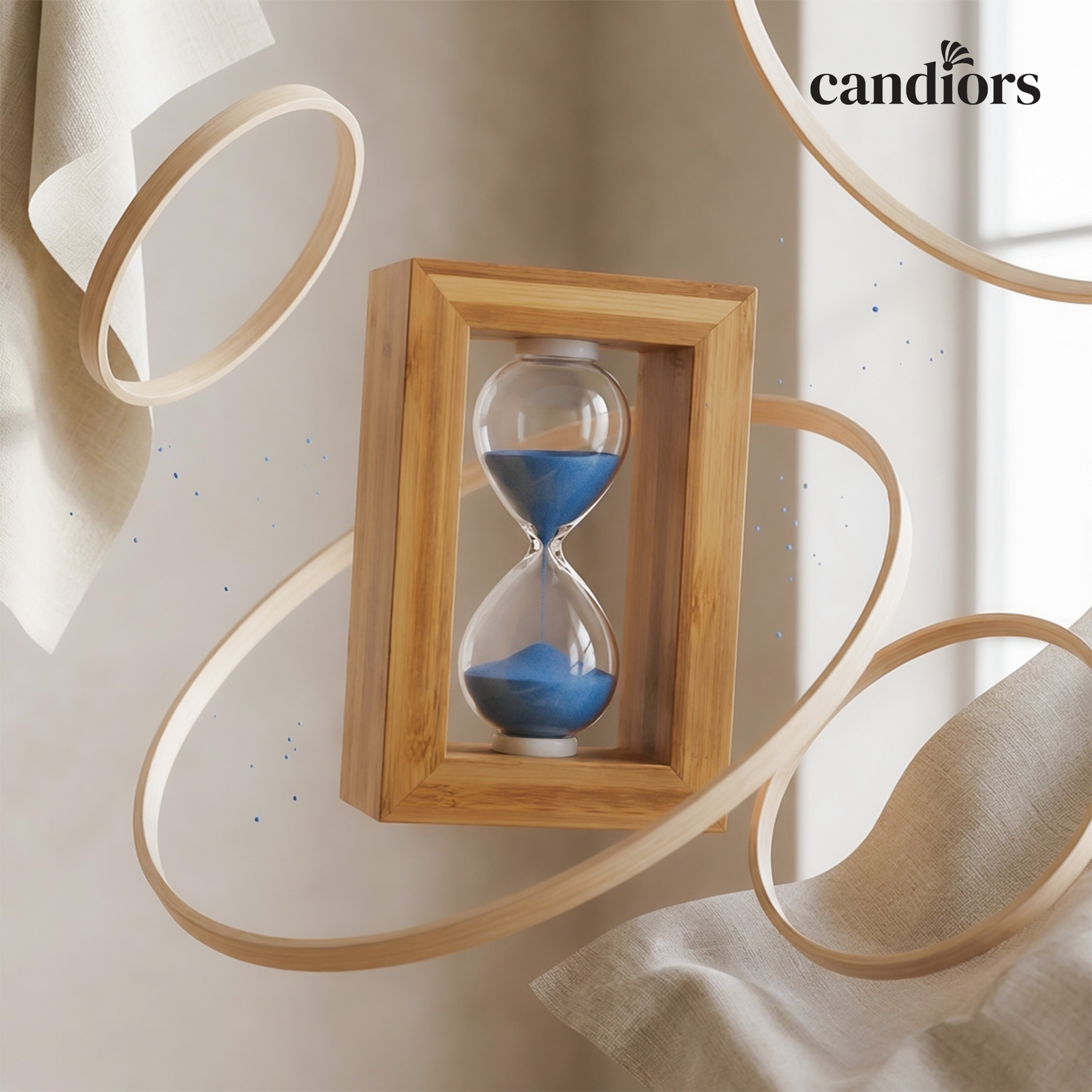 Handcrafted Wooden Frame Glass Sand Timer (Assorted Sand Colors)