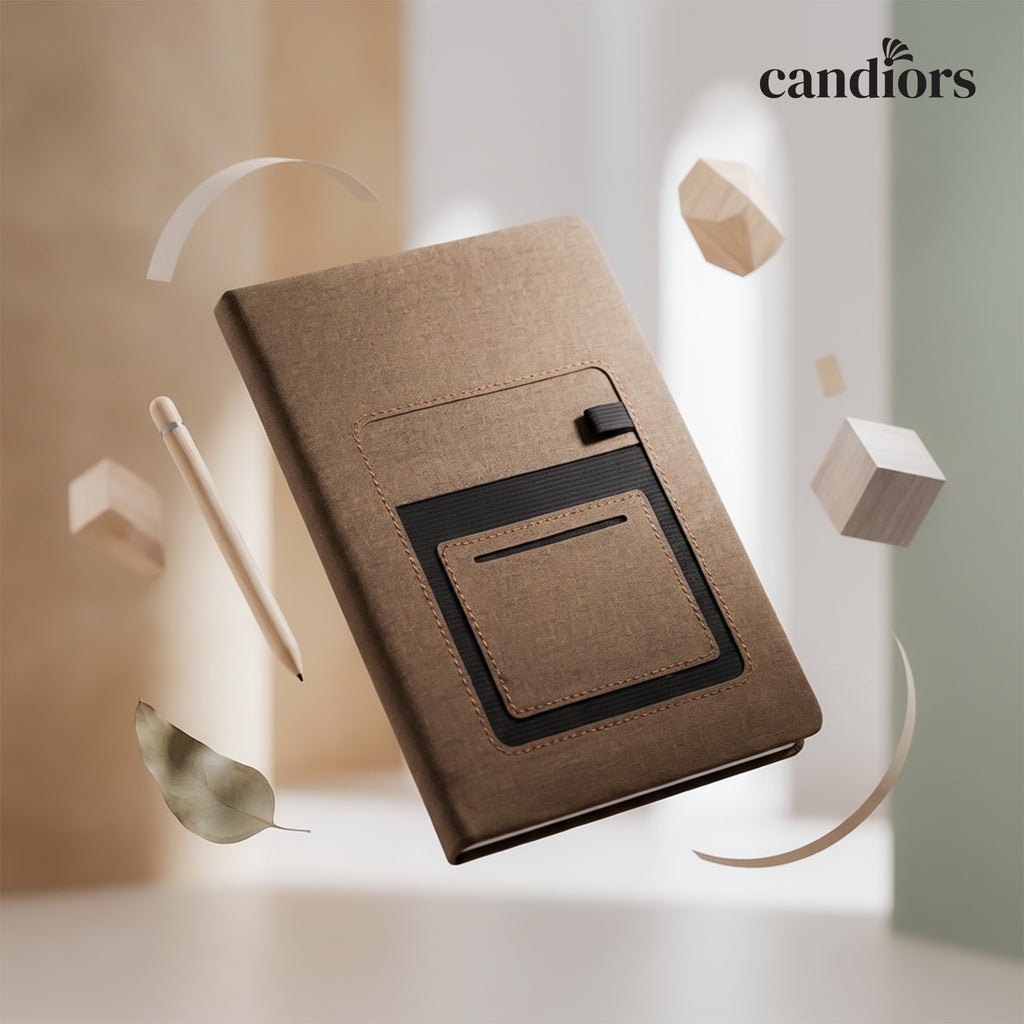 Velora A5 Diary with Mobile and Card Pocket