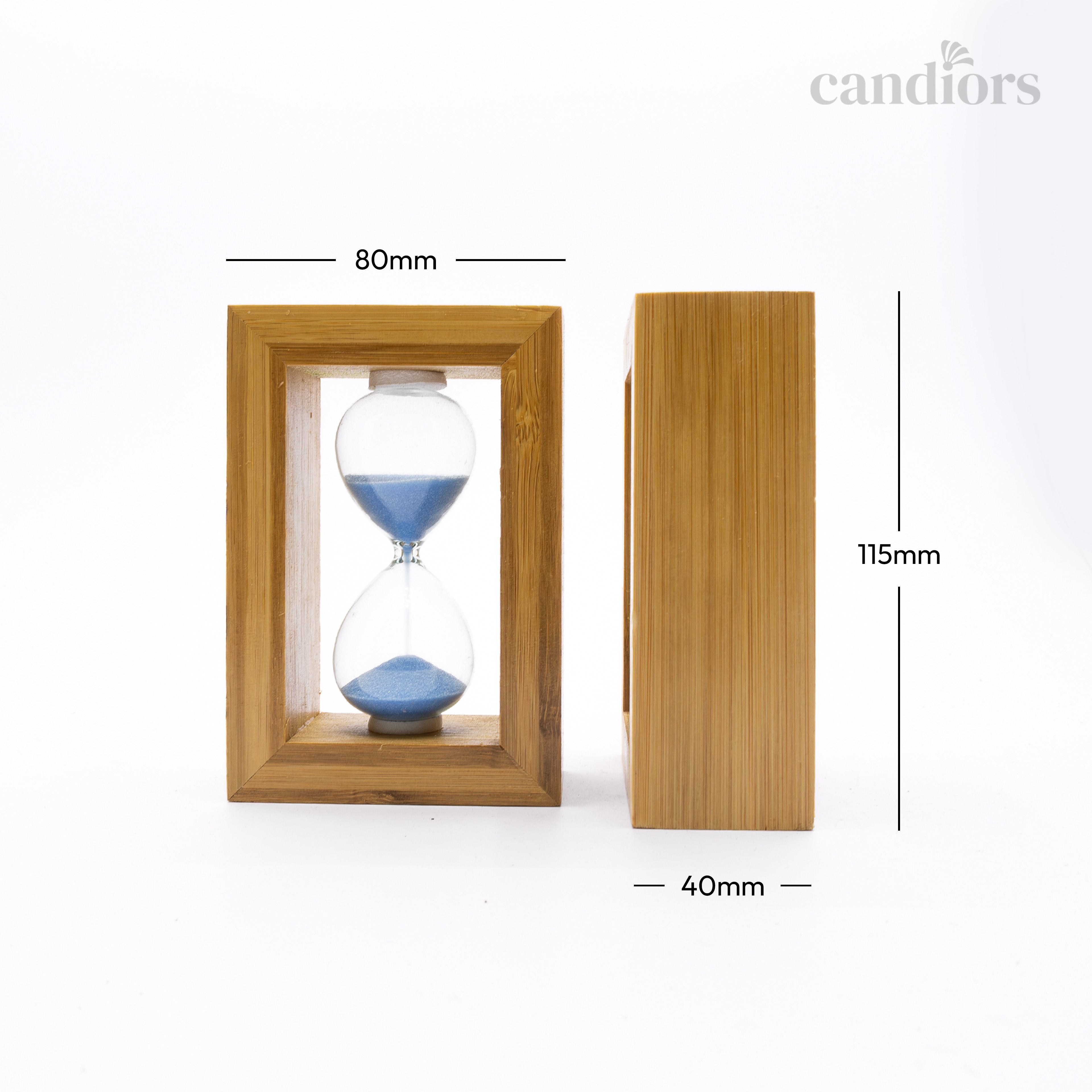 Handcrafted Wooden Frame Glass Sand Timer (Assorted Sand Colors)