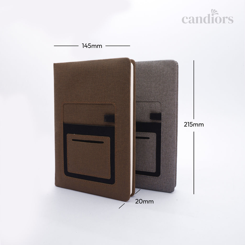 Velora A5 Diary with Mobile and Card Pocket