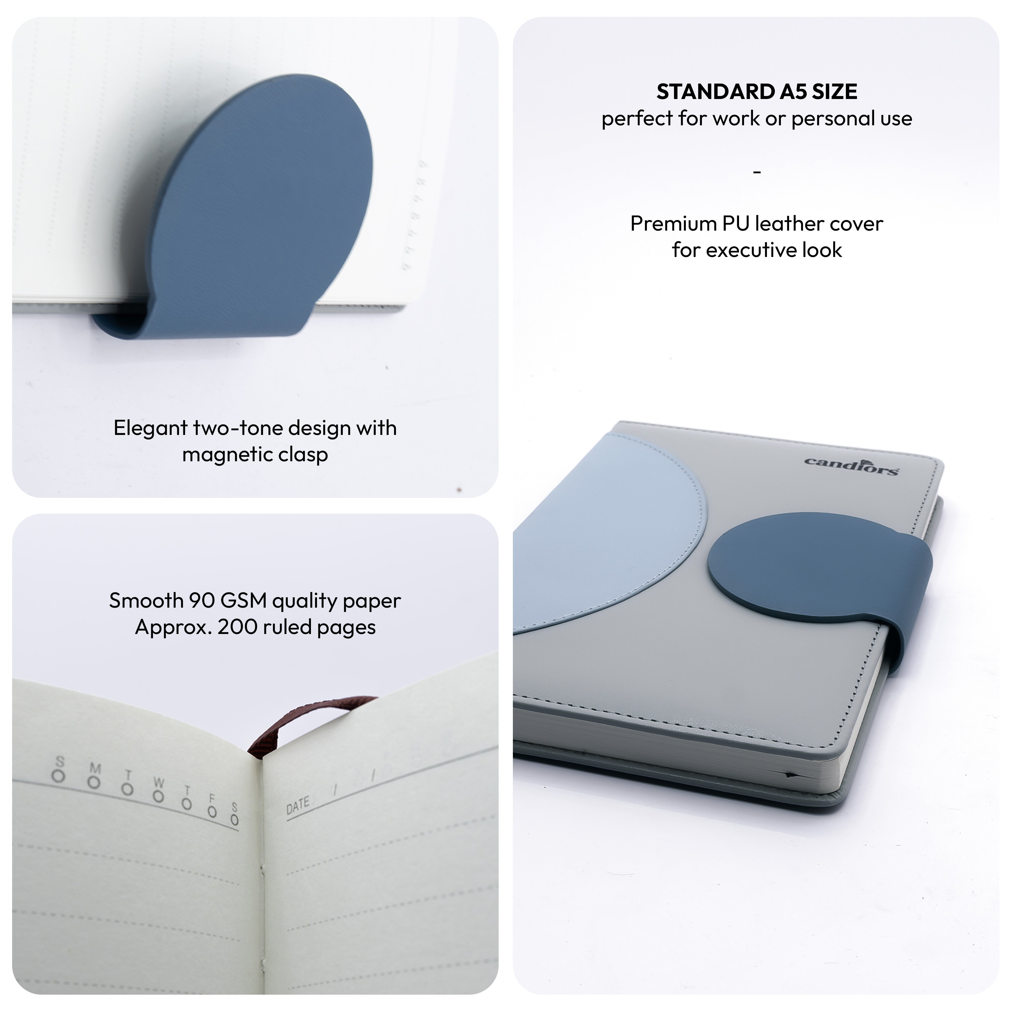 Lunex A5 Notebook Diary with Magnetic Closure