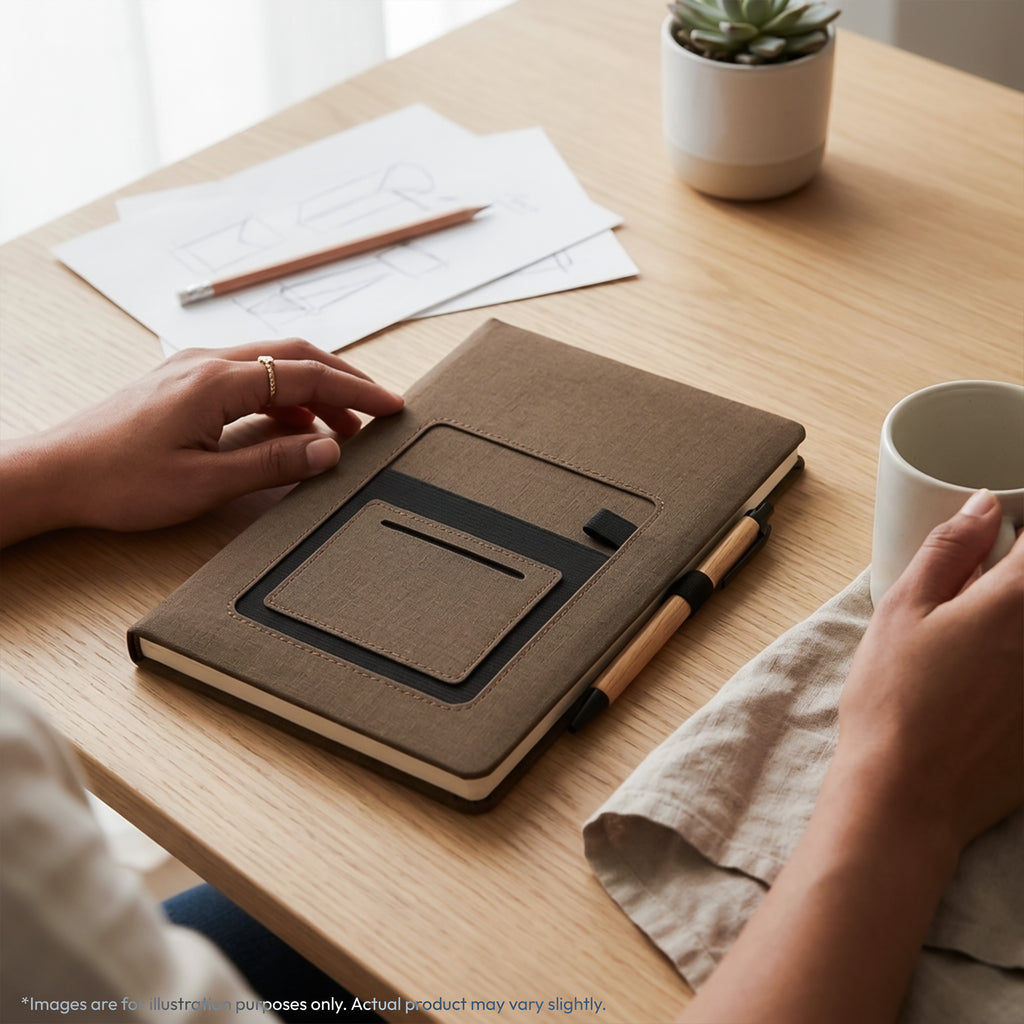 Velora A5 Diary with Mobile and Card Pocket
