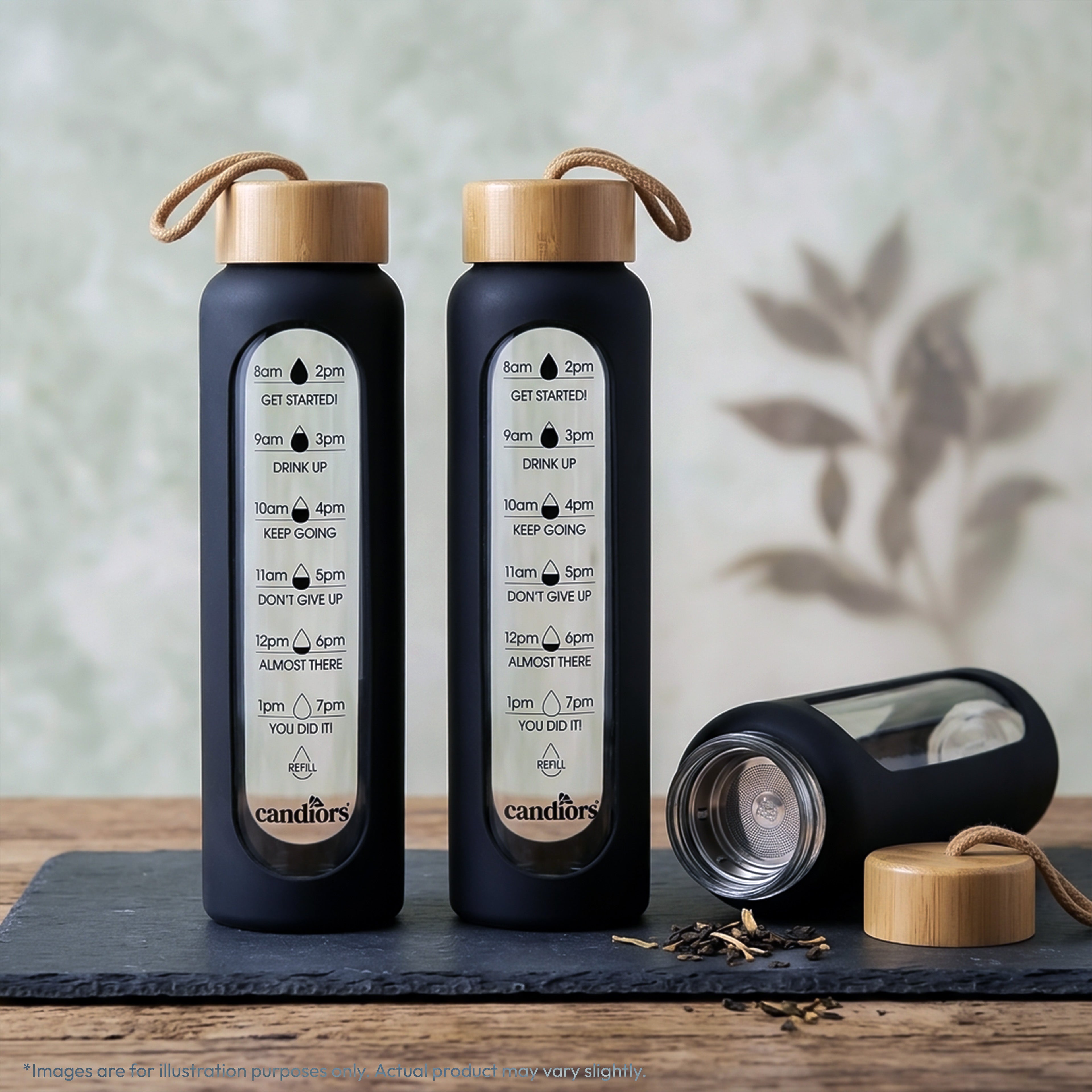 Glass Bottle with Sleeve & Tea Infuser
