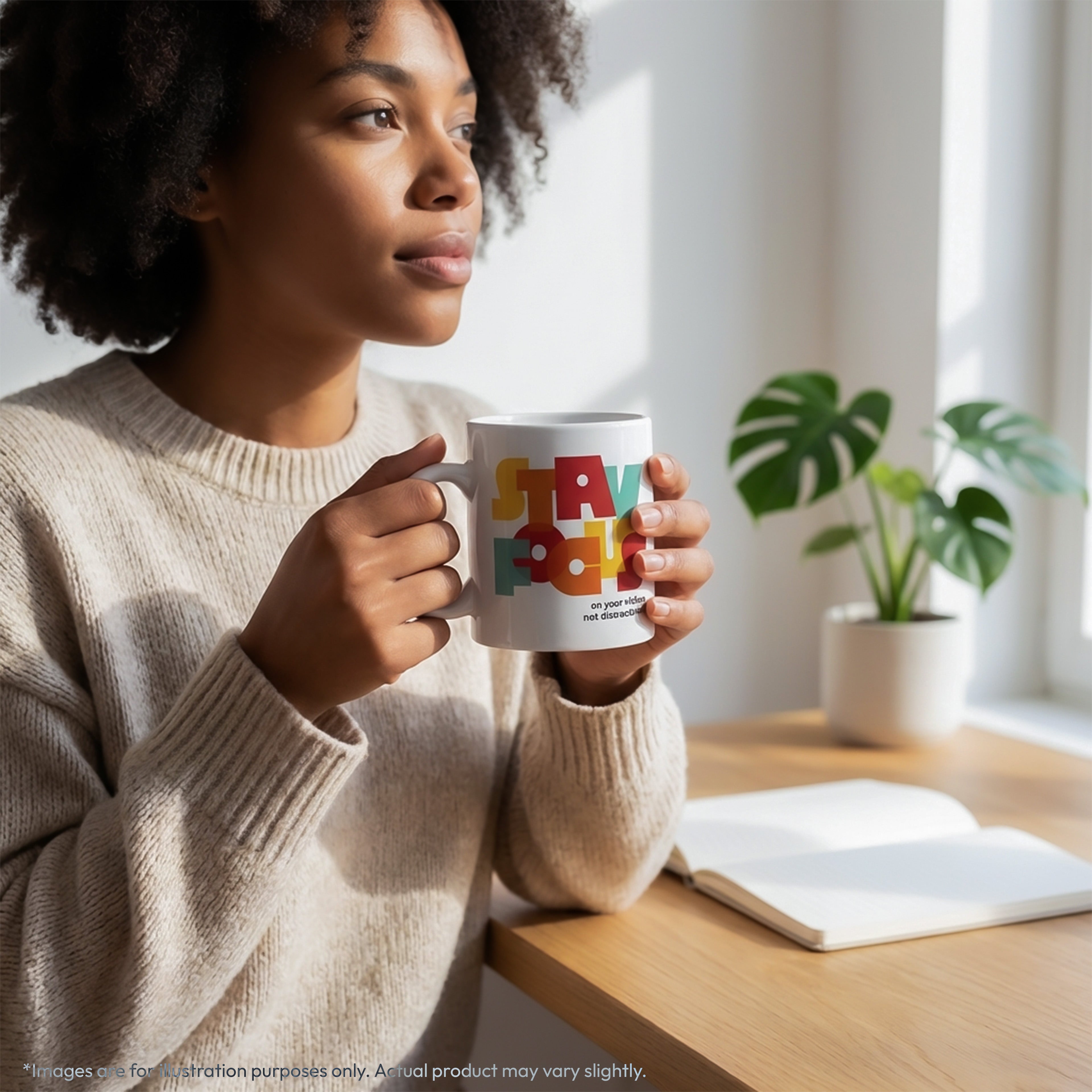 Stay Focus Ceramic Coffee Mug - 325 ML