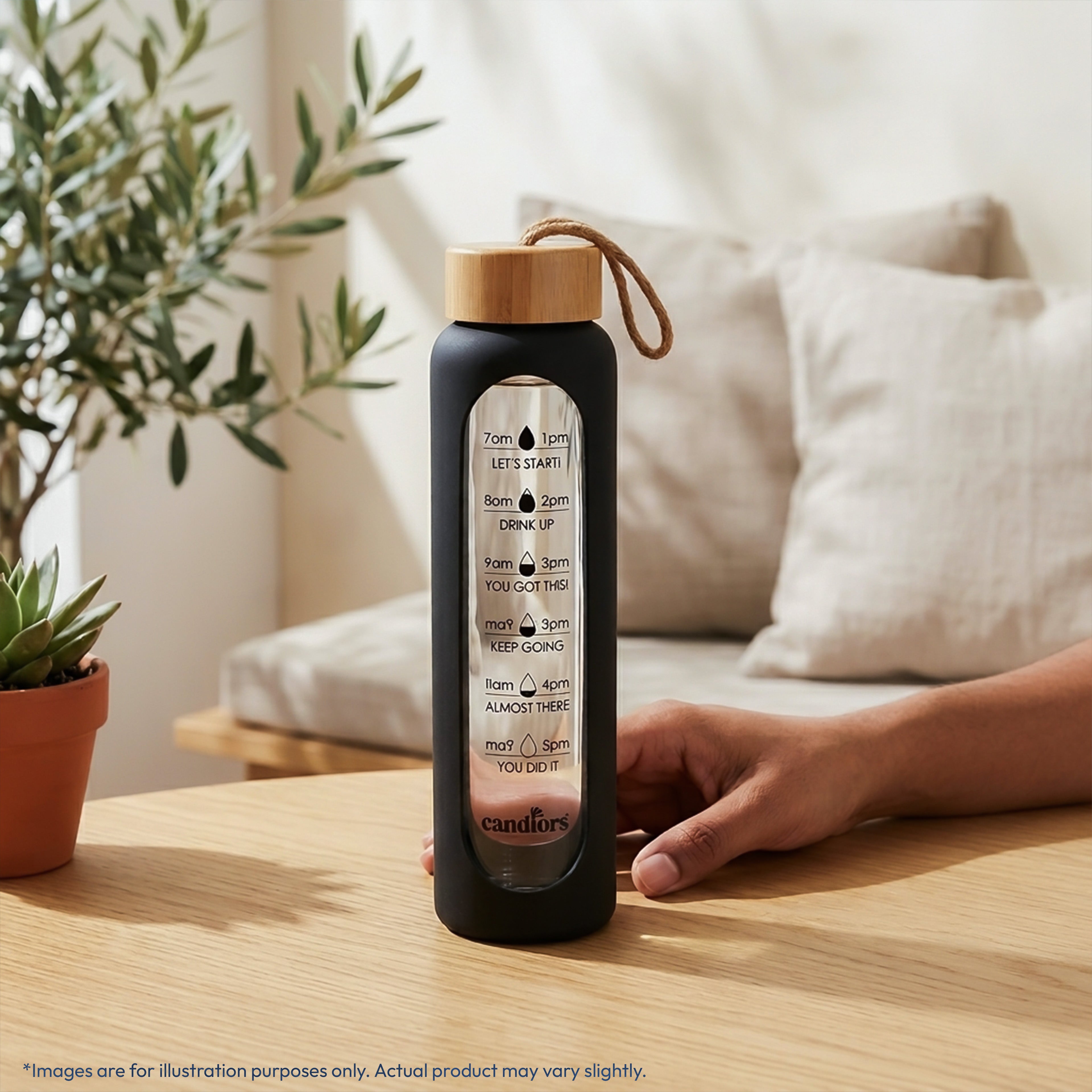 Glass Bottle with Sleeve & Tea Infuser