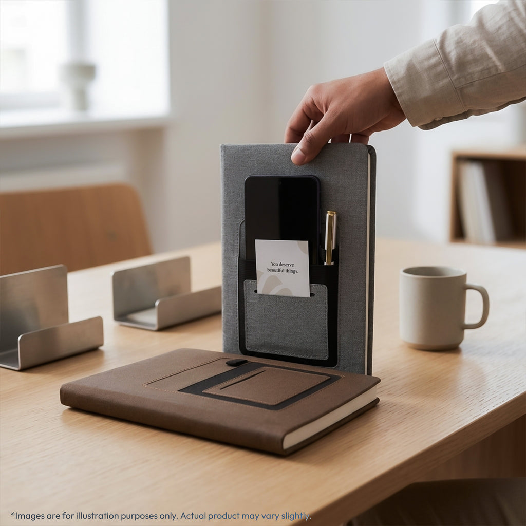 Velora A5 Diary with Mobile and Card Pocket