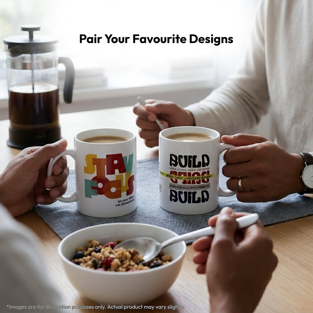 Stay Focus Ceramic Coffee Mug - 325 ML