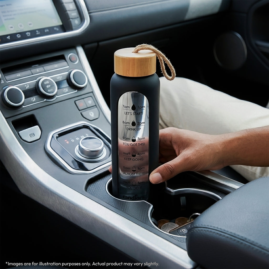 Glass Bottle with Sleeve & Tea Infuser